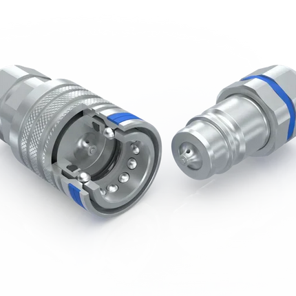 PKK3-08-08C-SAE | Standard push pull connect under pressure coupling, 1/2" body x 1/2" ( 3/4 UNF ) SAE female threads