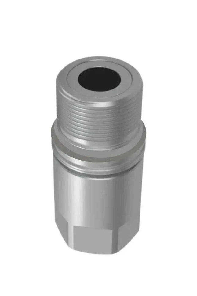 PVT4-SL-CC-08-08N-SAE | 1/2" Screw type flat face nipple X 1/2" female SAE thread; color code band system with Sleeve Lock