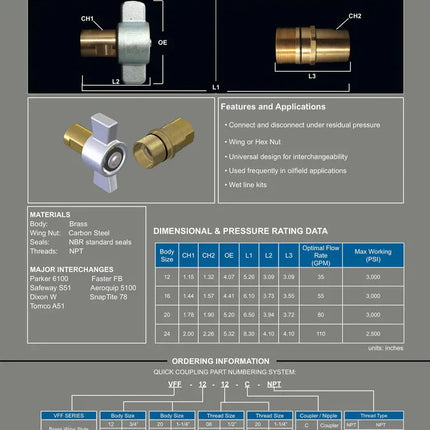 VFF-12-08N | 3/4" Nipple with 1/2" NPT