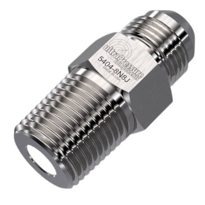5404-12N12J | 3/4" Male NPT x 3/4" Male JIC, Stainless Steel - 10K psi
